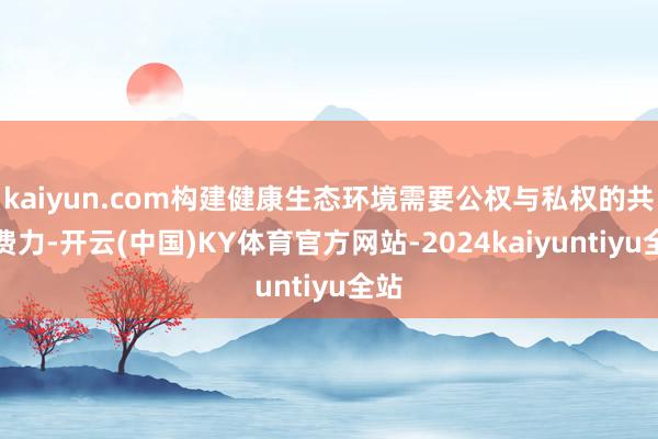 kaiyun.com构建健康生态环境需要公权与私权的共同费力-开云(中国)KY体育官方网站-2024kaiyuntiyu全站