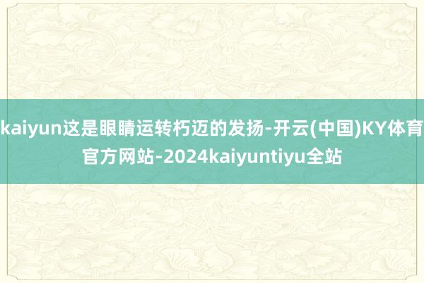 kaiyun这是眼睛运转朽迈的发扬-开云(中国)KY体育官方网站-2024kaiyuntiyu全站