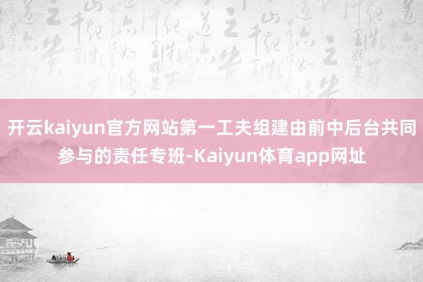 开云kaiyun官方网站第一工夫组建由前中后台共同参与的责任专班-Kaiyun体育app网址