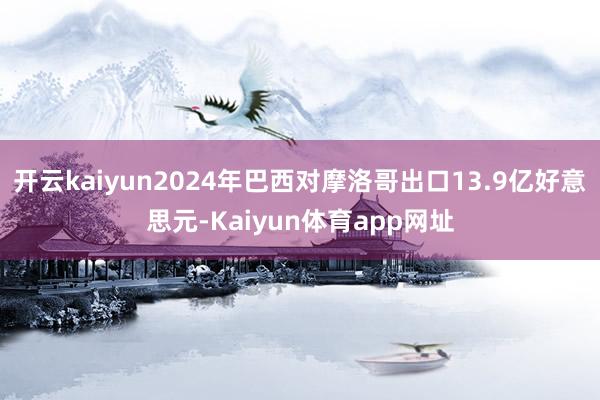 开云kaiyun2024年巴西对摩洛哥出口13.9亿好意思元-Kaiyun体育app网址